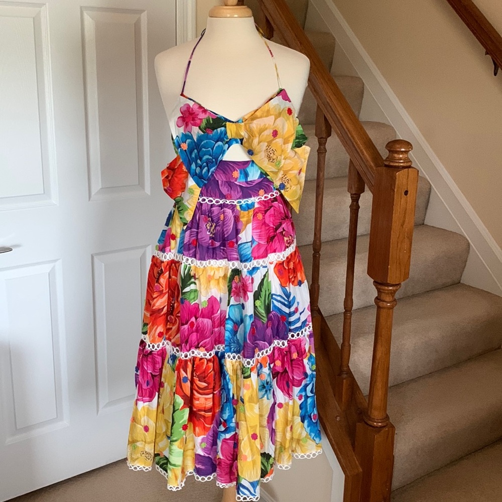 🎉HP🎉 FARM Rio Rainbow Chita flower midi dress - Picture 7 of 13